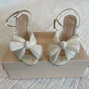 Camellia Pearl Pleated Bow Heel